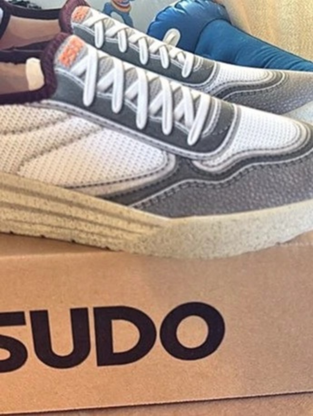 PSUDO Men's Court II Gray & White Sneakers US 12